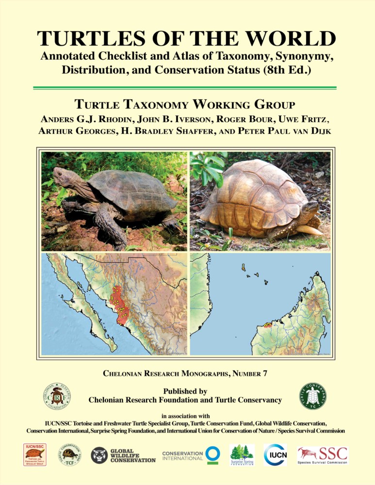 Turtles of the World: Annotated Checklist and Atlas of Taxonomy, Synonymy, Distribution, and Conservation Status (8th Ed.)