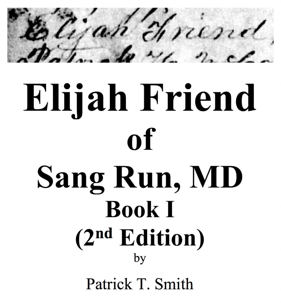 Elijah Friend of Sang MD Book I 