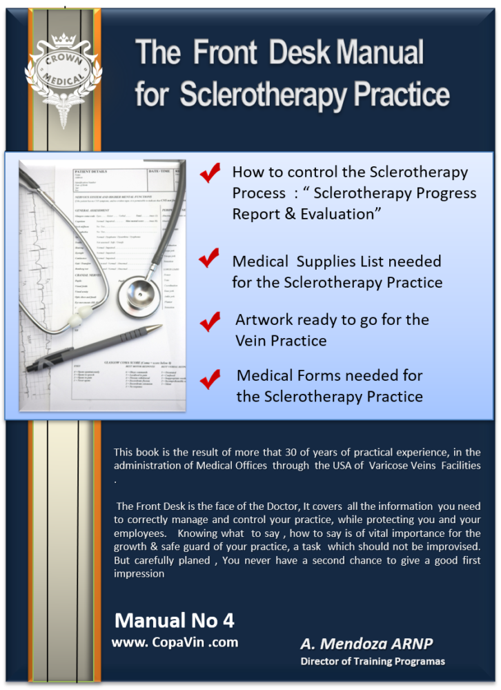Front Desk Manual for the Sclerotherapy Practice 