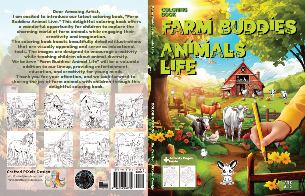 FARM BUDDIES ANIMALS LIFE: COLORING BOOK