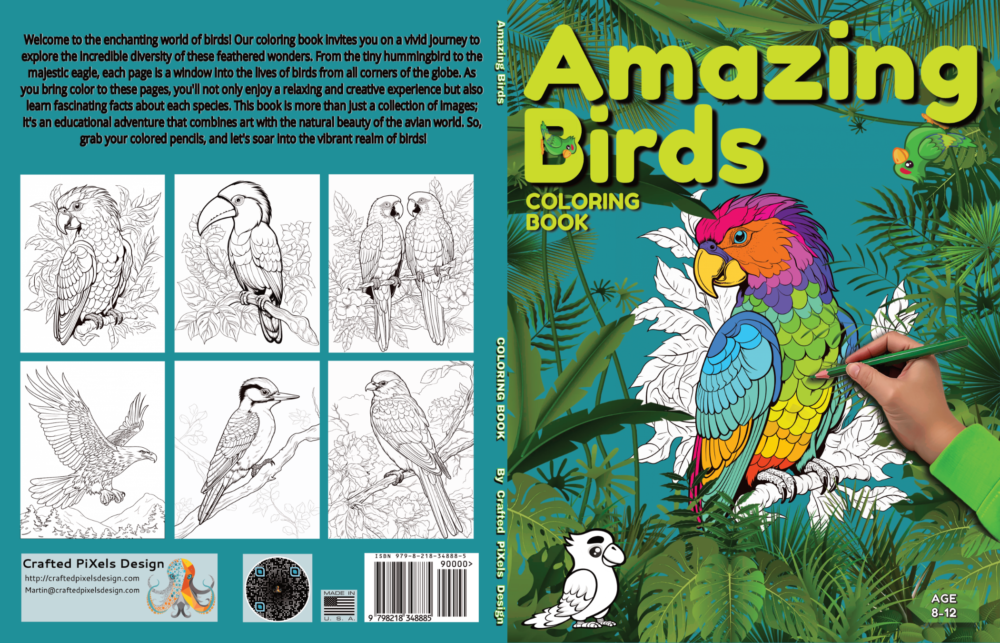 AMAZING BIRDS: COLORING BOOK