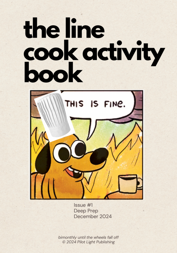 Line Cook Activity Book
